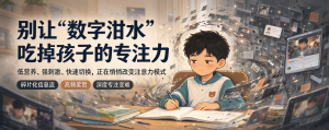 别让 “数字泔水”，悄悄吃掉孩子的专注力